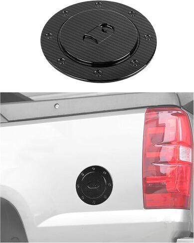 Black Fuel Tank Filler Cap Cover Decoration for 2007-2013 Chevy Avalanche Suburban Tahoe & GMC Yukon Fuel Gas Tank Cap Door Cover(B) in Saudi Arabia