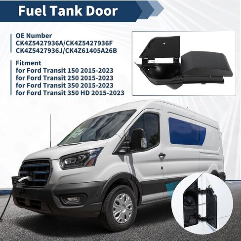 ACROPIX FUELIN FILLER DOIRK HISE COPER W/Black Cover for Ford Transit VANS 150 250 350 HD 2015-2023 No.CK4Z-5427936-A CAP FILLER FILLER CAP in Saudi Arabia