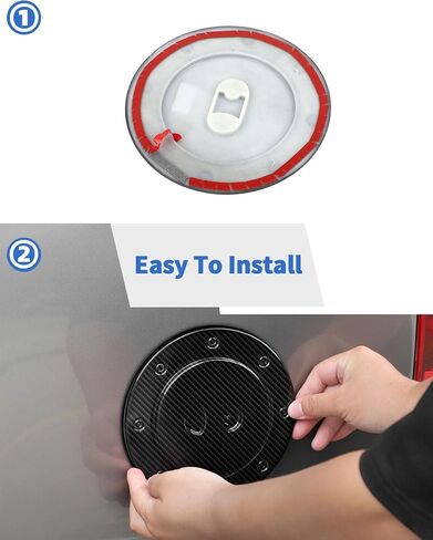 Black Fuel Tank Filler Cap Cover Decoration for 2007-2013 Chevy Avalanche Suburban Tahoe & GMC Yukon Fuel Gas Tank Cap Door Cover(B) in Saudi Arabia
