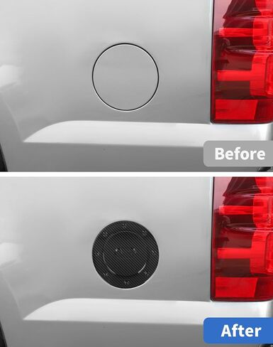 Black Fuel Tank Filler Cap Cover Decoration for 2007-2013 Chevy Avalanche Suburban Tahoe & GMC Yukon Fuel Gas Tank Cap Door Cover(B) in Saudi Arabia