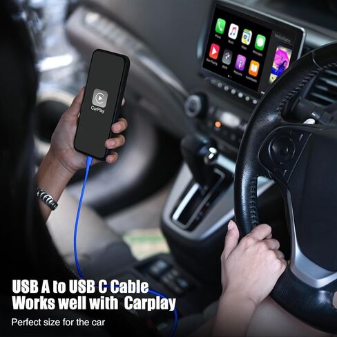 كابل Carplay للسيارة لهاتف iPhone 15 Pro Plus Pro Max، 3 عبوات [3.3FT+3.3FT+6FT] كابل USB A إلى USB C لأجهزة iPad Pro/Air/Mini، وSamsung S24/S23/S22، وMacBook Pro/Air و اكثر in Saudi Arabia