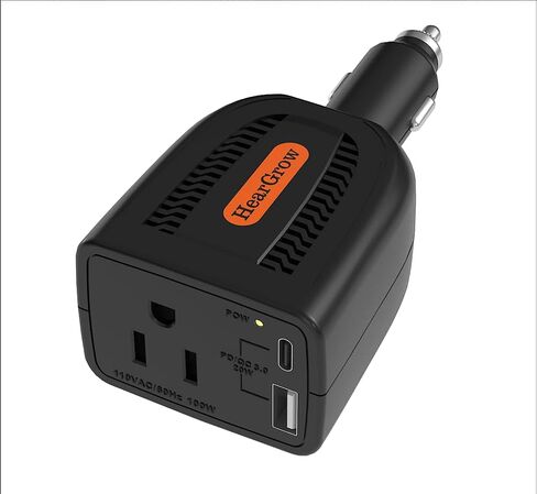 100w Car Power Inverter，ac pd 3.0， Fast Charging (Black) in Saudi Arabia