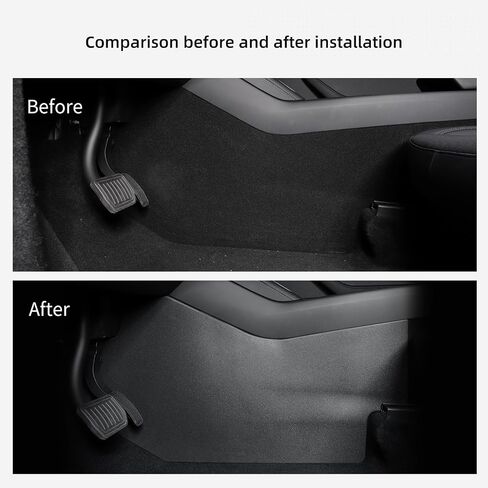 LUCKEASY 5pc Front & Rear Center Console Anti-Kick Pad for Tesla Model Y Juniper 2026 2025 New Durable TPE Black Scratch-Proof Removable for Model Y Accessories in Saudi Arabia