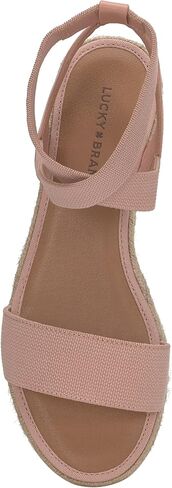 Lucky Brand Women's THIMBA Wedge Sandal, Black, 9 in Saudi Arabia