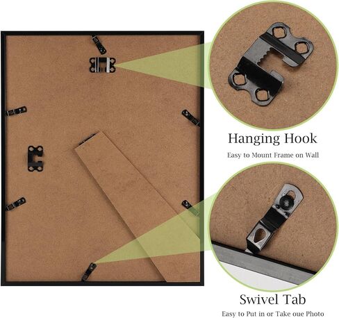 PHAREGE 4 حزمة إطار صورة مجمعة 5x7 5 فتحات، 12x15 إطار ملصق أسود مجموعة من 4، عرض صور زفاف عائلية أفقية أو عمودية على الحائط in Kuwait