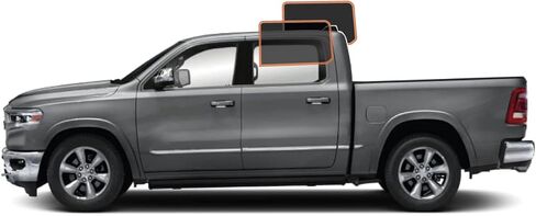 Diy-Motoshield Pro Professional Professional 2mil Precut Ceramic Window Film for 2019-2021 Dodge Ram 1500 Crew Cab-(السائق الأمامي/الراكب 25 ٪) in Kuwait