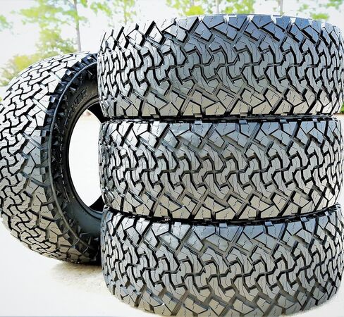 مجموعة من 4 (أربعة) باور باور تيرا هنتر X/T Xt All-Terrain الطين الإطارات الإطارات الشعبية الإطارات الشعاعية -33x12.50R18LT 33x12.50x18 33x12.50-18 118R نطاق الحمل E LRE 10-PLE BLA in Kuwait