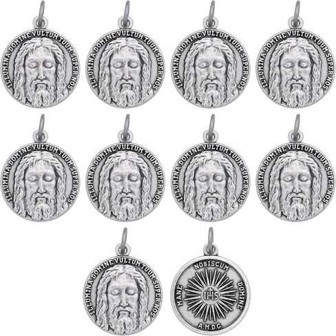 10 pack Holy Face Medals Veil Shroud of Jesus - Genuine Made in ITALY in Saudi Arabia
