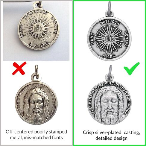 10 pack Holy Face Medals Veil Shroud of Jesus - Genuine Made in ITALY in Saudi Arabia