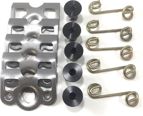 1/4 Turn Quick Release Black Aluminum Dzus Button with Springs and Tab Plates (10) in Saudi Arabia