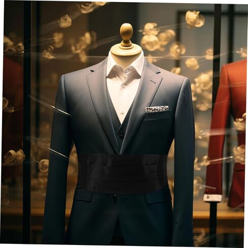 ساتان Cumberbund للرجال tuxedo الخصر الفرقة القابلة للتعديل للمناسبات الرسمية ومناسبات الزفاف in Kuwait