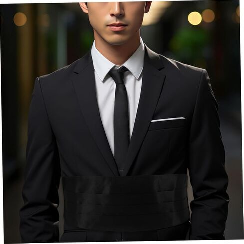 ساتان Cumberbund للرجال tuxedo الخصر الفرقة القابلة للتعديل للمناسبات الرسمية ومناسبات الزفاف in Kuwait