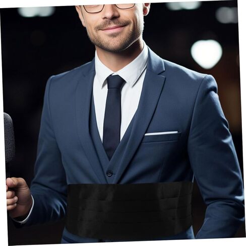 ساتان Cumberbund للرجال tuxedo الخصر الفرقة القابلة للتعديل للمناسبات الرسمية ومناسبات الزفاف in Kuwait