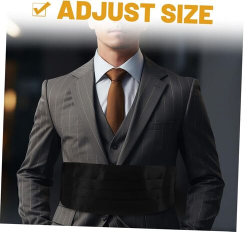 ساتان Cumberbund للرجال tuxedo الخصر الفرقة القابلة للتعديل للمناسبات الرسمية ومناسبات الزفاف in Kuwait
