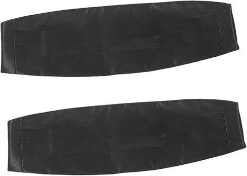 2pcs قابلة للتعديل رجال tuxedo cummerbund الخصر الرسمي لحفلات الزفاف الأطراف الصلبة ساتان حزام مريح مناسبة للخصر in Kuwait