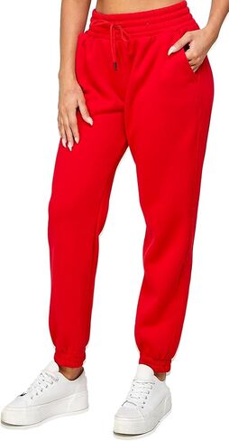 IUUI Sweatpants للنساء عالية مكدسة الخصر الصوف المرأة الركض مع جيوب صالة السراويل لممارسة اليوغا تجريب in Saudi Arabia