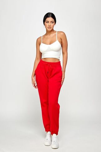 IUUI Sweatpants للنساء عالية مكدسة الخصر الصوف المرأة الركض مع جيوب صالة السراويل لممارسة اليوغا تجريب in Saudi Arabia