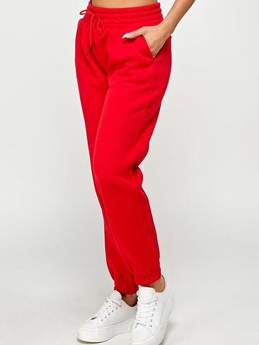 IUUI Sweatpants للنساء عالية مكدسة الخصر الصوف المرأة الركض مع جيوب صالة السراويل لممارسة اليوغا تجريب in Saudi Arabia