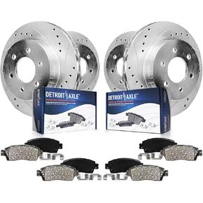 Detroit Axle - Brake Kit for Silverado Sierra Suburban Yukon XL Avalanche 1500 Tahoe Escalade ESV EXT Replacement Front Rear Brakes Rotors Ceramic Brake Pads : 12 inch Front and 12.99 inch Rear Rotors in Saudi Arabia