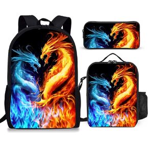 3PCS Boys Backpack, Kids Back To School Backpack with Lunch Box Pencil Case Set, Cool Basketball Backpack for Boys Teens, 17" Schoolbag Bookbag for Elementary Middle High School Students in Saudi Arabia