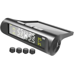 PRETYZOOM Tire Pressure Monitor Sensor Monitors Gauge Bar Automotive Digital Monitoring Tires Abs Black in Saudi Arabia