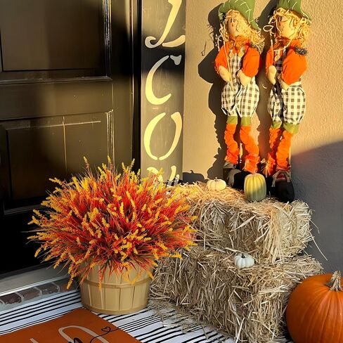 24 Pcs Artificial Faux Plants for Outdoor Spring Decoration, Fake Monkey Grass for Garden Porch Balcony Planters, Fake Greenery Shrubs UV Resistant No Fade Plants Bush for Pathway(Purple) in Kuwait