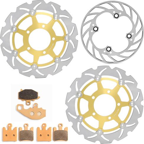 Front Rear Brake Disc Rotors Pads Kit for Kawasaki Ninja ZX6R ZX6RR 2003 2004 in Kuwait