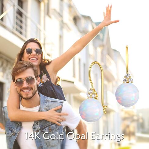 أقراط الكرة الذهب 14K الذهبية الحقيقية الذهب الصلب تتدلى قطرة لؤلؤة أصفر هدايا المجوهرات الذهبية الصفراء للنساء in Saudi Arabia