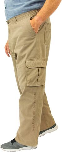 ROCXL BIG & TALL MEN COTTON PANTS مع خصر قابل للتوسيع in Kuwait