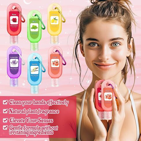 24 Packs Christmas Hand Sanitizers Keychains Gifts Mini Hand Sanitizer Bulk Hand Soap 1fl oz Travel Size Hand Sanitizer Keychains Gifts Set Xmas Party Favors Treat Goodie Bags Stocking Stuffers Gifts in Kuwait