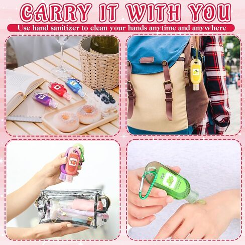 24 Packs Christmas Hand Sanitizers Keychains Gifts Mini Hand Sanitizer Bulk Hand Soap 1fl oz Travel Size Hand Sanitizer Keychains Gifts Set Xmas Party Favors Treat Goodie Bags Stocking Stuffers Gifts in Kuwait