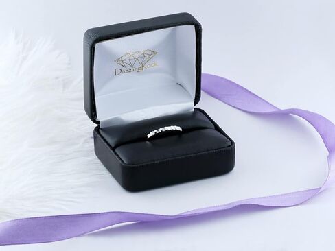 Dazzlingrock Collection 0.20 Cttw Round & Baguette White Alternate Diamond Wedding Band for Women in 14K Solid Gold in Saudi Arabia