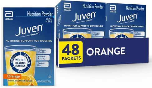 Juven Therapeutic Nutrition Drink Powder Including Collagen Peptides, Amino Acids, and HMB For Wound Healing Support, Fruit Punch, 48 Packets in Saudi Arabia