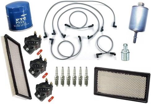 MAC Auto Parts 158576 Spark Place Set Set Plugs Air Gas Oil Filter Coils 15PC PROCIANTION Part for 95-99 Camaro V6 3.8L in Kuwait