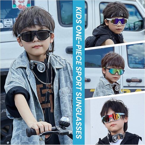 Cyxus Kids Sports Sunglasses Polarized UV400 Protection Youth Baseball Sunglasses for Boys Girls Cycling Softball in Saudi Arabia