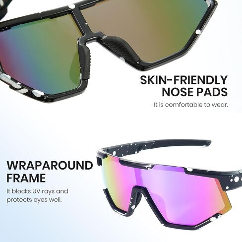 Cyxus Kids Sports Sunglasses Polarized UV400 Protection Youth Baseball Sunglasses for Boys Girls Cycling Softball in Saudi Arabia