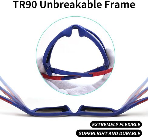 Feisedy Kids Rolveized Sunglasses TR90 نظارات ركوب الدراجات الرياضية UV400 للأولاد الفتيات العمر 3-10 B0160 in Kuwait