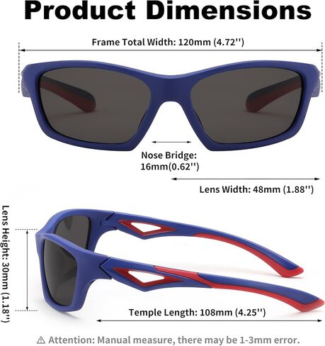 Feisedy Kids Rolveized Sunglasses TR90 نظارات ركوب الدراجات الرياضية UV400 للأولاد الفتيات العمر 3-10 B0160 in Kuwait