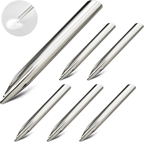 Zonon 12 Pcs 6 Inch Lab Spatula Stainless Steel Lab Scoop Spatula with Rounded Pointed Ends Laboratory Curved Metal Bead Scoop for Scooping Transferring Mixing Powders Pastes Classrooms Home Tool in Saudi Arabia