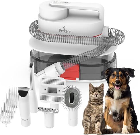 FurCare Pro 3-in-1 Grooming Kit with Vacuum Suction (99%), Dryer, and Professional Clippers. Includes Tools for Efficient Pet Grooming, 4L Dust Cup, Low Noise. Ideal for Dogs, Cats & More! in Saudi Arabia