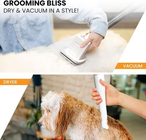 FurCare Pro 3-in-1 Grooming Kit with Vacuum Suction (99%), Dryer, and Professional Clippers. Includes Tools for Efficient Pet Grooming, 4L Dust Cup, Low Noise. Ideal for Dogs, Cats & More! in Saudi Arabia