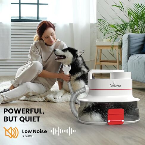 FurCare Pro 3-in-1 Grooming Kit with Vacuum Suction (99%), Dryer, and Professional Clippers. Includes Tools for Efficient Pet Grooming, 4L Dust Cup, Low Noise. Ideal for Dogs, Cats & More! in Saudi Arabia