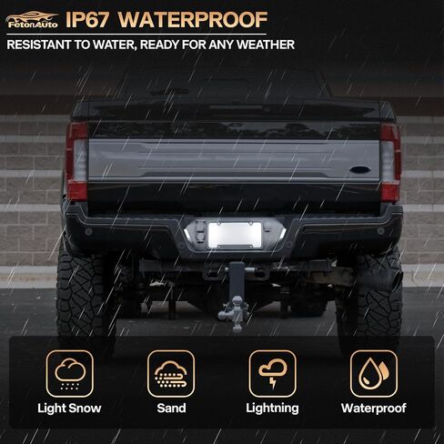 F-250 Super Duty LED License Plate Light For 2017-2024 Ford F250 F350 F450 Super Duty Pickup Truck Tag Lamp Assembly, 6000K White in Saudi Arabia