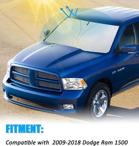 BESTVIEW Front Windshield Sun Shade Compatible with Dodge Ram ProMaster 2014-2023 2024, Foldable Reflective Sunshade for Car Front Window, 3 Layers 210T Material in Saudi Arabia