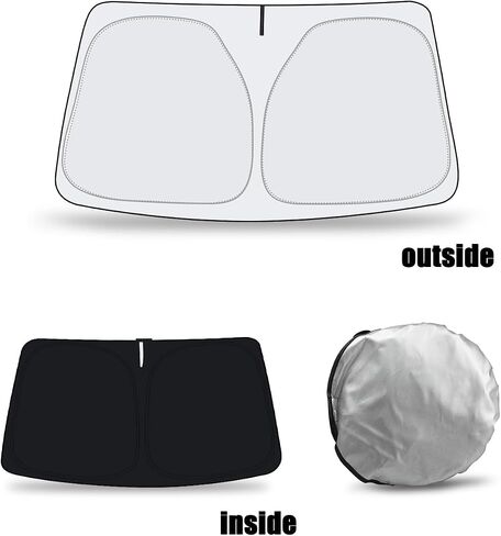 BESTVIEW Front Windshield Sun Shade Compatible with Dodge Ram ProMaster 2014-2023 2024, Foldable Reflective Sunshade for Car Front Window, 3 Layers 210T Material in Saudi Arabia