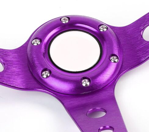 Auto Dynasty 350mm Green 6-Bolt Spoke Green Stitched PVC Leather Racing Steering Wheel in Kuwait