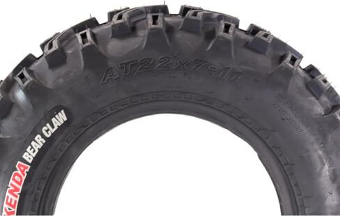 Kenda Bearclaw K299-25x8-12 Front & 25x10-12 Rear Tires for All Terrain (ATV), UTV, and Side by Side (SxS) Vehicles - 6-Ply - Bear Claw 25x8x12 Front & 25x10x12 with Kenda Keychain (4-Pack) in Saudi Arabia
