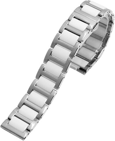 For women man Ceramic Bracelet stainless steel combination watchband 12 14 15 16 18 20 22mm strap fashion watch wristwatch band in Saudi Arabia