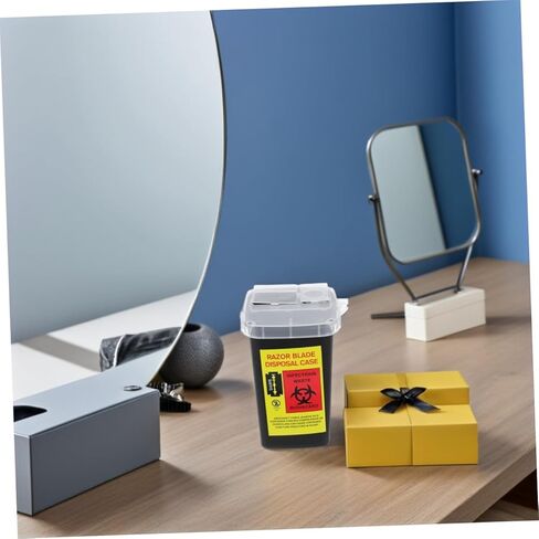 2PCS حالة تخزين شفرة حلاقة محمولة لصالح حلاقة النفايات خفيفة الوزن موزع فريد قفل حاوية حلاقة الشعر للتخلص الآمن in Kuwait