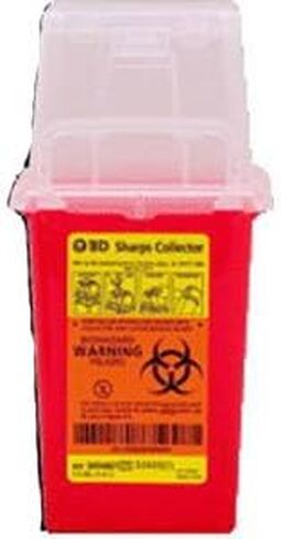 BD 1.5 Qt. Phlebotomy Nestable Sharps Collector, Red Base/Natural Top, Dual Access, 1 Each, BD 305487 in Saudi Arabia